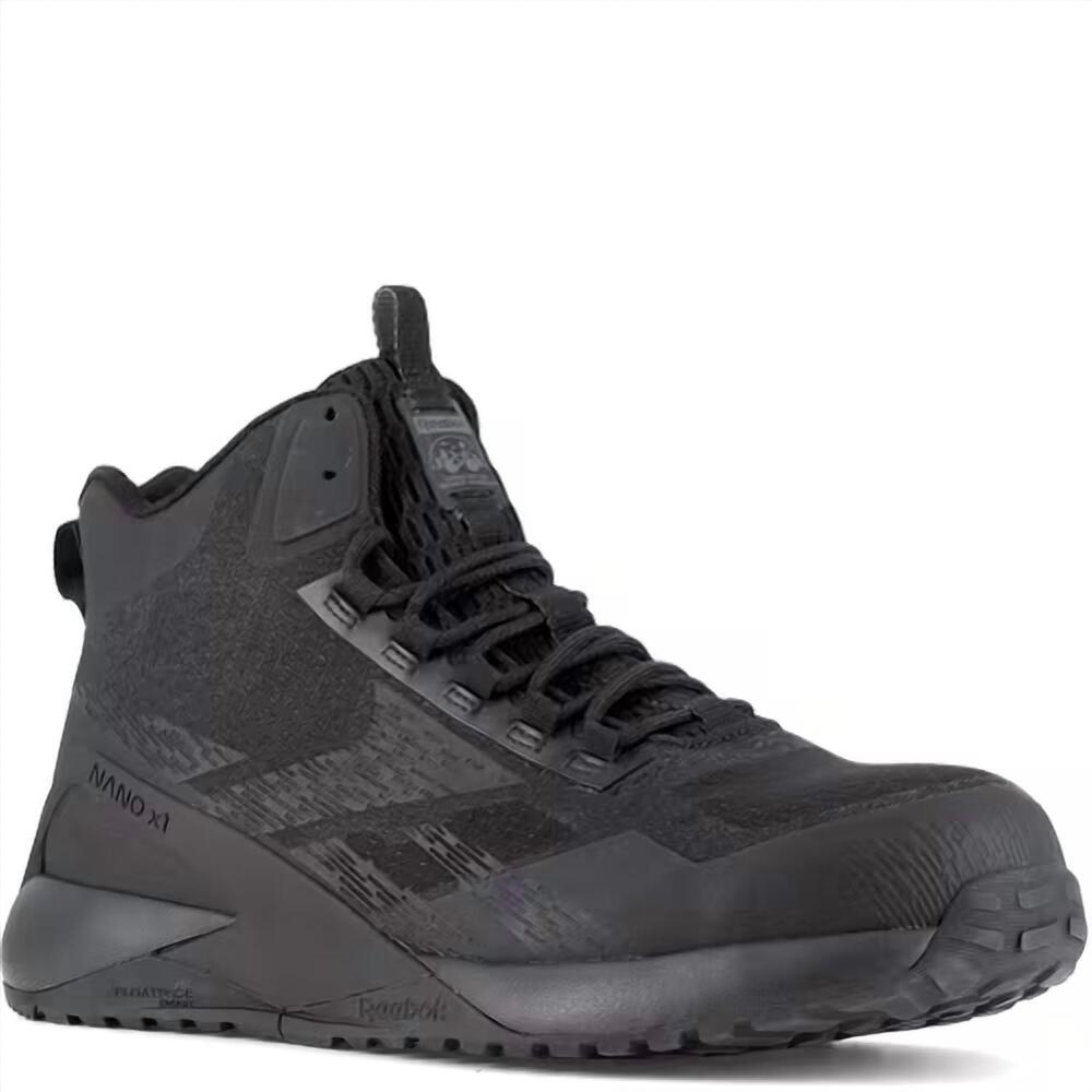 NEW REEBOK WORK men's nano x1 adventure eh safety boots in black